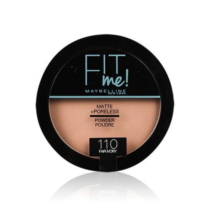 Maybelline Fit Me Matte + Poreless Pudder - 110 Fair Ivory i gruppen HELSE OG SKJØNNHET / Makeup / Makeup ansikt / Pudder hos TP E-commerce Nordic AB (C10023)