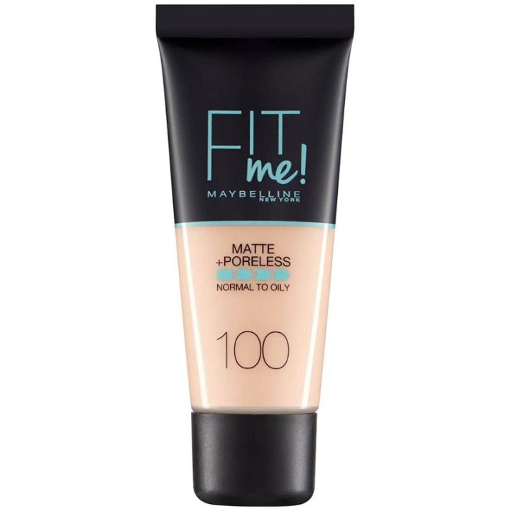 Maybelline Fit Me Matte + Poreless Foundation - 100 Warm Ivory i gruppen HELSE OG SKJØNNHET / Makeup / Makeup ansikt / Foundation hos TP E-commerce Nordic AB (C10127)