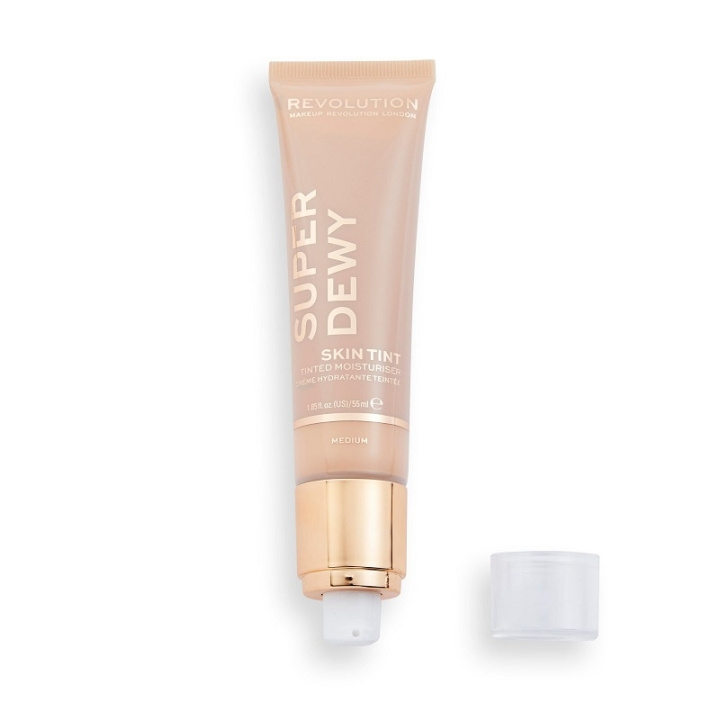Makeup Revolution Superdewy Tinted Moisturiser Medium 55 ml i gruppen HELSE OG SKJØNNHET / Hudpleie / Ansikt / Tinted Moisturizer hos TP E-commerce Nordic AB (C10155)