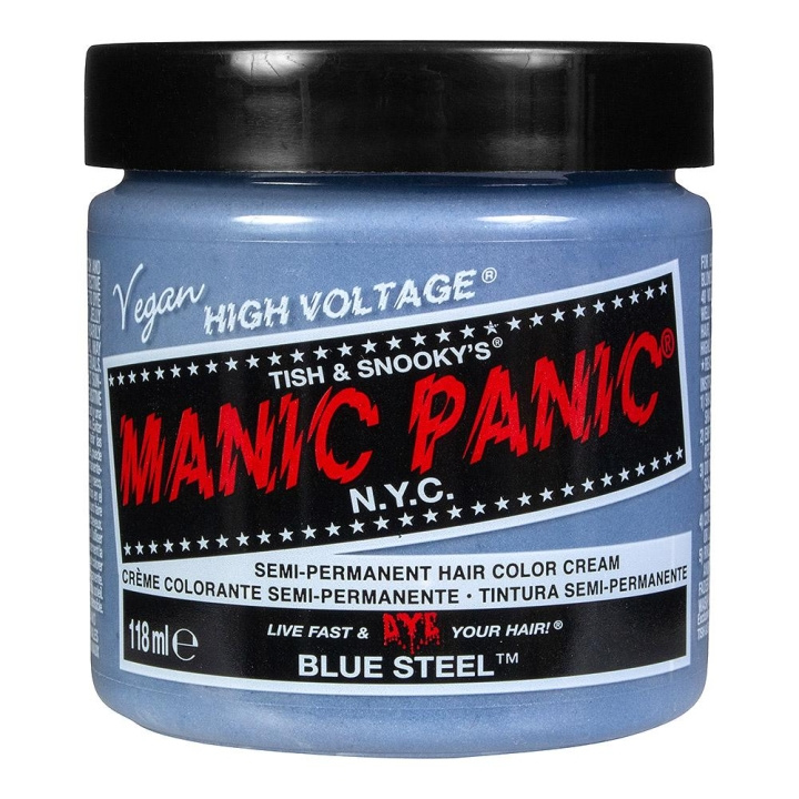 Manic Panic Classic Cream Blue Steel 118 ml i gruppen HELSE OG SKJØNNHET / Hår & styling / Hårpleie / Hårfarge / Hårfarge & Fargebombe hos TP E-commerce Nordic AB (C10239)