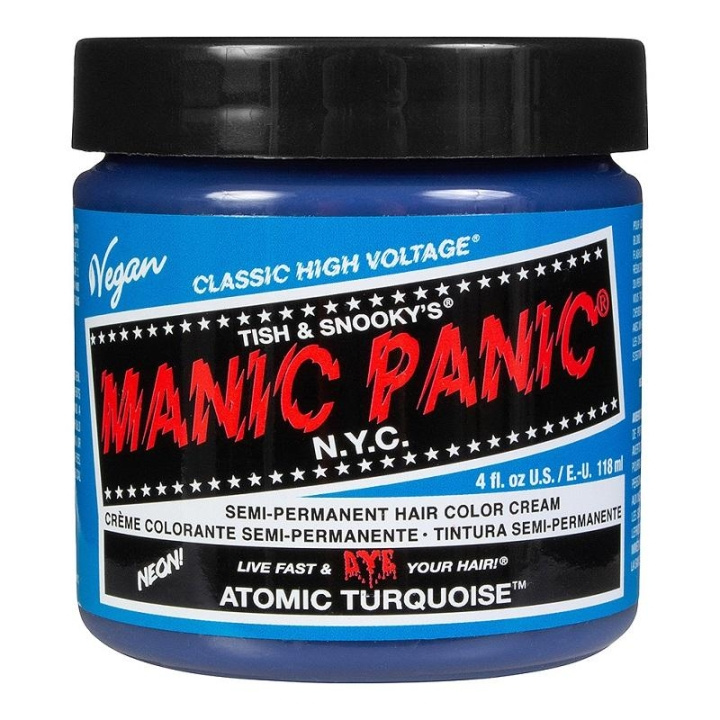 Manic Panic Classic Cream Atomic Turquoise i gruppen HELSE OG SKJØNNHET / Hår & styling / Hårpleie / Hårfarge / Hårfarge & Fargebombe hos TP E-commerce Nordic AB (C10252)