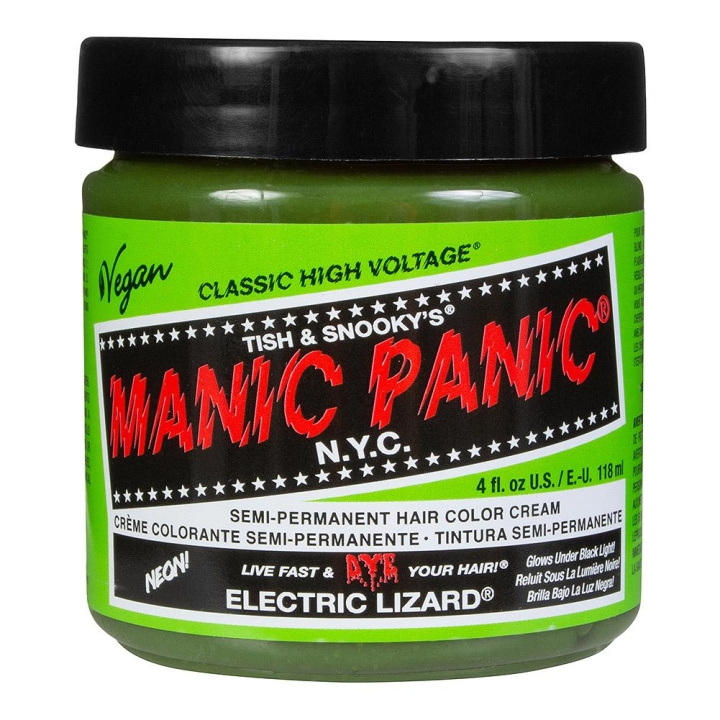 Manic Panic Classic Cream Electric Lizard 118 ml i gruppen HELSE OG SKJØNNHET / Hår & styling / Hårpleie / Hårfarge / Hårfarge & Fargebombe hos TP E-commerce Nordic AB (C10260)