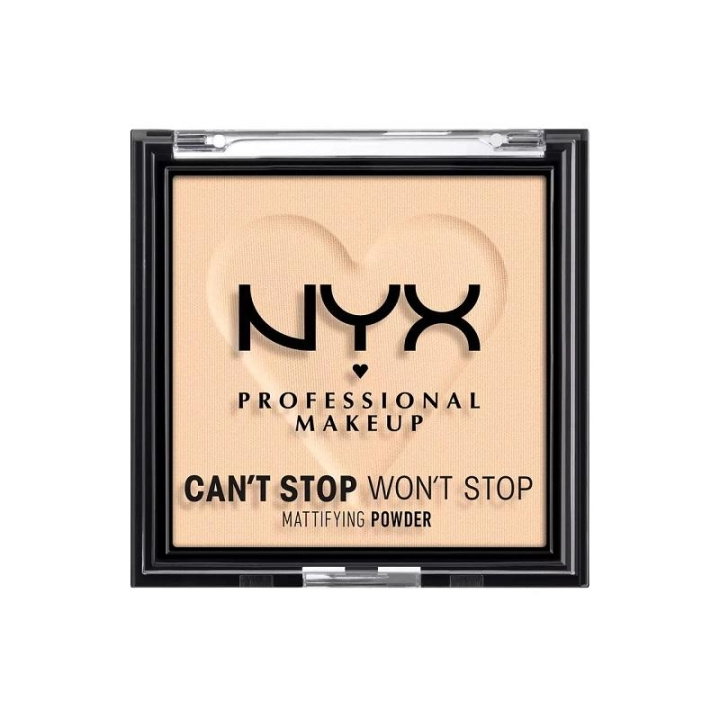 NYX PROF. MAKEUP Can\'t Stop Won\'t Stop Mattifying Pressed Powder - Light i gruppen HELSE OG SKJØNNHET / Makeup / Makeup ansikt / Pudder hos TP E-commerce Nordic AB (C10366)