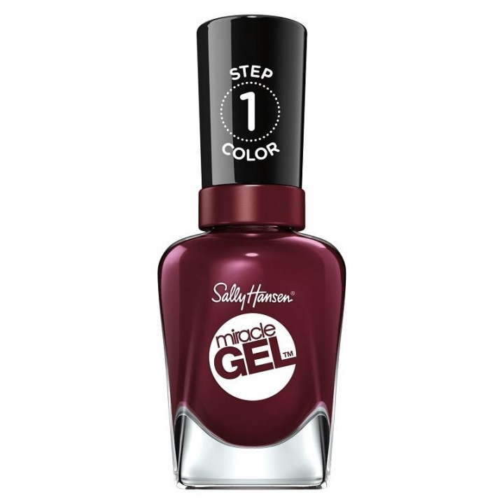 Sally Hansen Miracle Gel Nail Polish 14.7ml - 480 Wine Stock i gruppen HELSE OG SKJØNNHET / Manikyr/pedikyr / Neglelakk hos TP E-commerce Nordic AB (C10751)