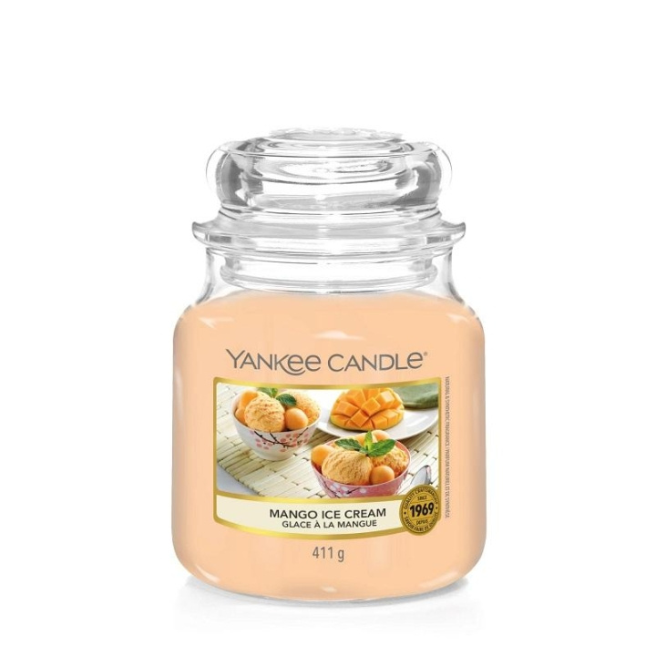 Yankee Candle Classic Medium Jar Mango Ice Cream 411g i gruppen HELSE OG SKJØNNHET / Duft og parfyme / Andre dufter / Duftlys hos TP E-commerce Nordic AB (C11203)