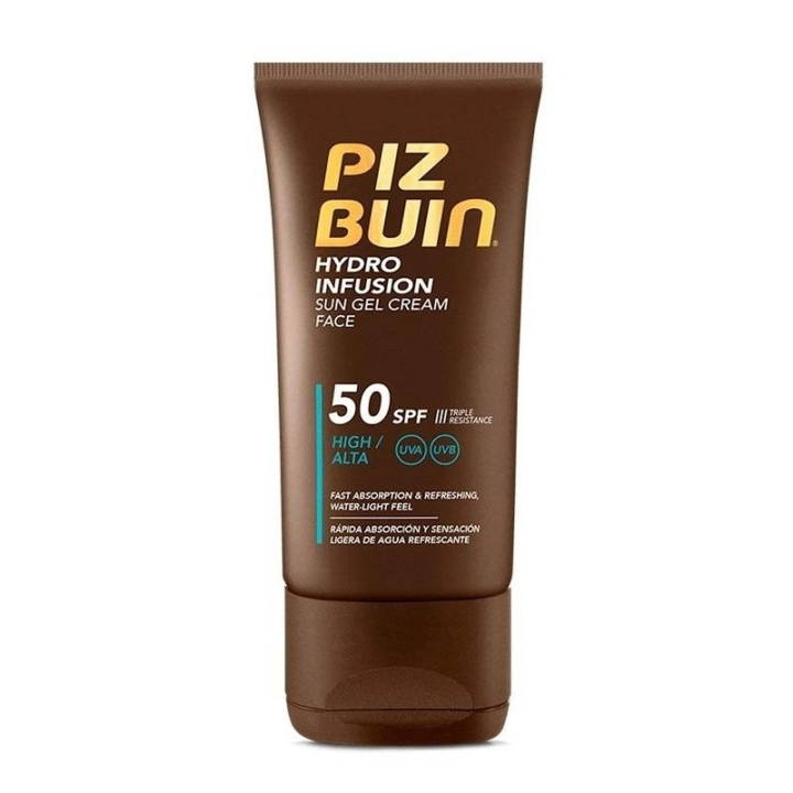 Piz Buin Hydro Infusion Sun Gel Cream Face SPF50 50ml i gruppen HELSE OG SKJØNNHET / Hudpleie / Soling / Solkrem hos TP E-commerce Nordic AB (C11336)