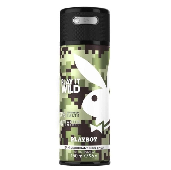 Playboy Play It Wild For Him Deo Spray 150ml i gruppen HELSE OG SKJØNNHET / Duft og parfyme / Deodorant / Deo for han hos TP E-commerce Nordic AB (C11447)