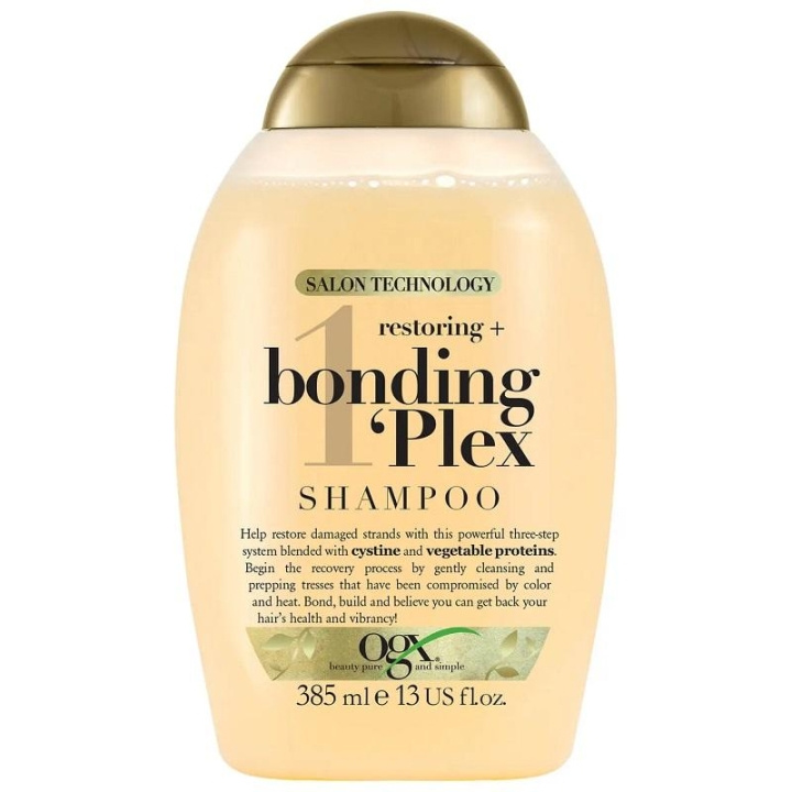 OGX Restoring + Bonding Plex Shampoo 385 ml i gruppen HELSE OG SKJØNNHET / Hår & styling / Hårpleie / Sjampo hos TP E-commerce Nordic AB (C11462)