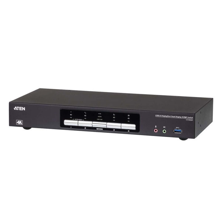 4-portars USB 3.0 4K DisplayPort KVMP™-bryter med to skjermer i gruppen Datautstyr / Kabler og adaptere / HDMI/VGA/DVI-switcher hos TP E-commerce Nordic AB (C11532)