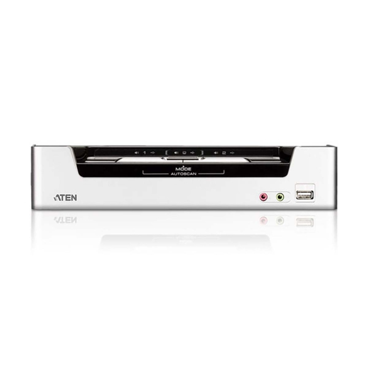 Atena CS1792 2-Port CS1792 KVM Switch Sølv i gruppen Datautstyr / Kabler og adaptere / HDMI/VGA/DVI-switcher hos TP E-commerce Nordic AB (C11560)