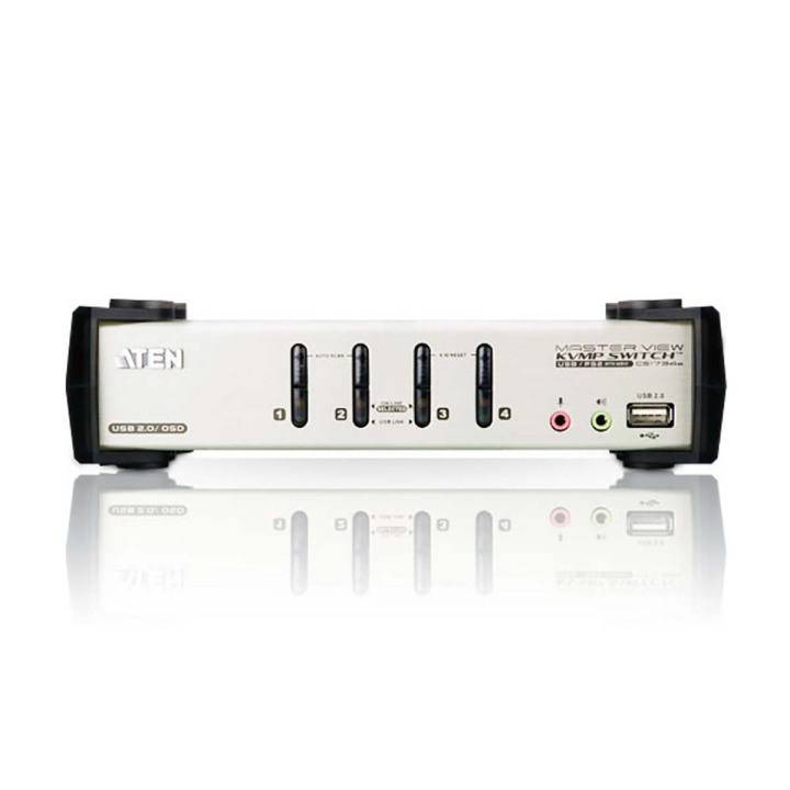 Aten CS1734B 4-Port KVM Switch Sølv i gruppen Datautstyr / Nettverk / Switcher / 10/100/1000Mbps hos TP E-commerce Nordic AB (C11568)