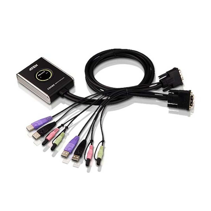 ATEN CS682-AT 2-port KVM-bryter Svart i gruppen Datautstyr / Kabler og adaptere / HDMI/VGA/DVI-switcher hos TP E-commerce Nordic AB (C11574)