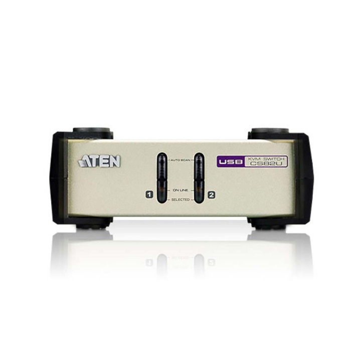 Atena CS82U 2-Port KVM Switch Sølv i gruppen Datautstyr / Kabler og adaptere / HDMI/VGA/DVI-switcher hos TP E-commerce Nordic AB (C11577)