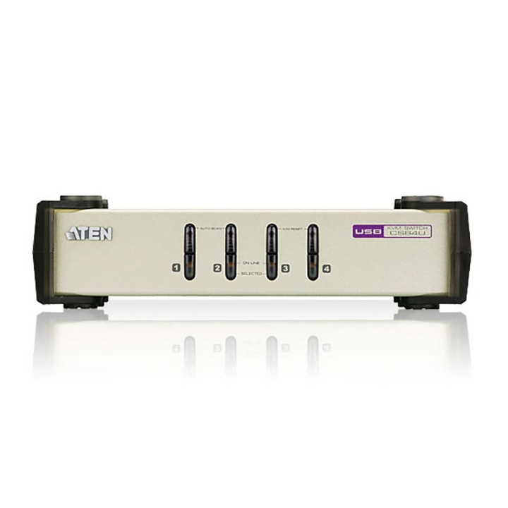 Aten CS84U 4-Port KVM Switch Sølv i gruppen Datautstyr / Kabler og adaptere / HDMI/VGA/DVI-switcher hos TP E-commerce Nordic AB (C11578)