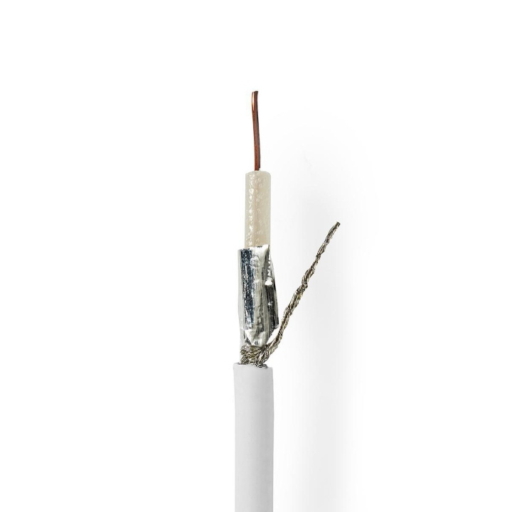 Nedis Tale Kabel på Snelle | RG6T | 75 Ohm | Dobbelt skjermet | ECA | 100.0 m | Koax | PVC | Hvit | Rull i gruppen Elektronikk / Kabler og adaptere / Antennekabler og tilbehør / Antennekabler hos TP E-commerce Nordic AB (C11671)
