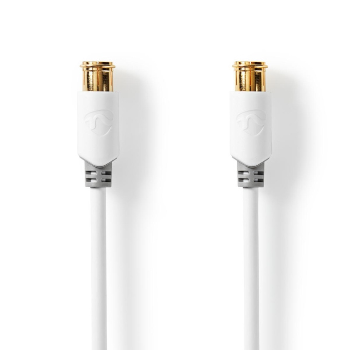 Nedis F Quick - F Quick Cables | F Han Quick | F Han Quick | Gull belagt | 75 Ohm | Dobbelt skjermet | 5.00 m | Rund | PVC | Hvit | Vindus boks i gruppen Elektronikk / Kabler og adaptere / Antennekabler og tilbehør / Antennekabler hos TP E-commerce Nordic AB (C11709)