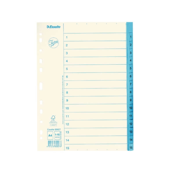 ESSELTE Register Jopa A4/1-15 i gruppen HJEM, HUS OG HAGE / Kontorsmaterialer / Annet hos TP E-commerce Nordic AB (C11970)