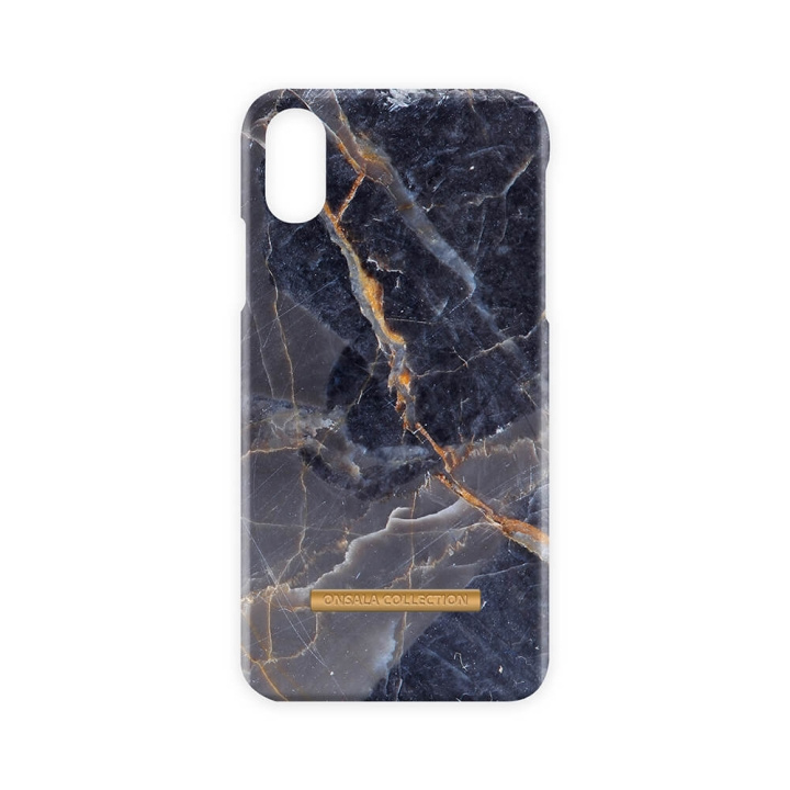 Onsala COLLECTION Mobilskal Shine Grey Marble iPhone X/Xs i gruppen SMARTTELEFON & NETTBRETT / Mobilbeskyttelse / Apple / iPhone X/XS / Deksel hos TP E-commerce Nordic AB (C12115)