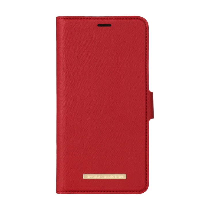 ONSALA COLLECTION Lommebokveske Saffiano Red iPhoneXs Max i gruppen SMARTTELEFON & NETTBRETT / Mobilbeskyttelse / Apple / iPhone XS Max / Flippdeksel hos TP E-commerce Nordic AB (C12153)