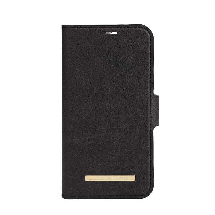 ONSALA COLLECTION Lommebokveske Midnight Black iPhone 13 Mini i gruppen SMARTTELEFON & NETTBRETT / Mobilbeskyttelse / Apple / iPhone 13 Mini / Flippdeksel hos TP E-commerce Nordic AB (C12158)