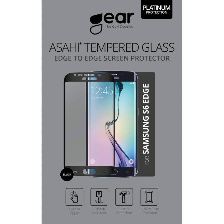 Gear Härdat Glas 3D Full Cover Svart Samsung S6 Edge i gruppen SMARTTELEFON & NETTBRETT / Mobilbeskyttelse / Samsung hos TP E-commerce Nordic AB (C12364)