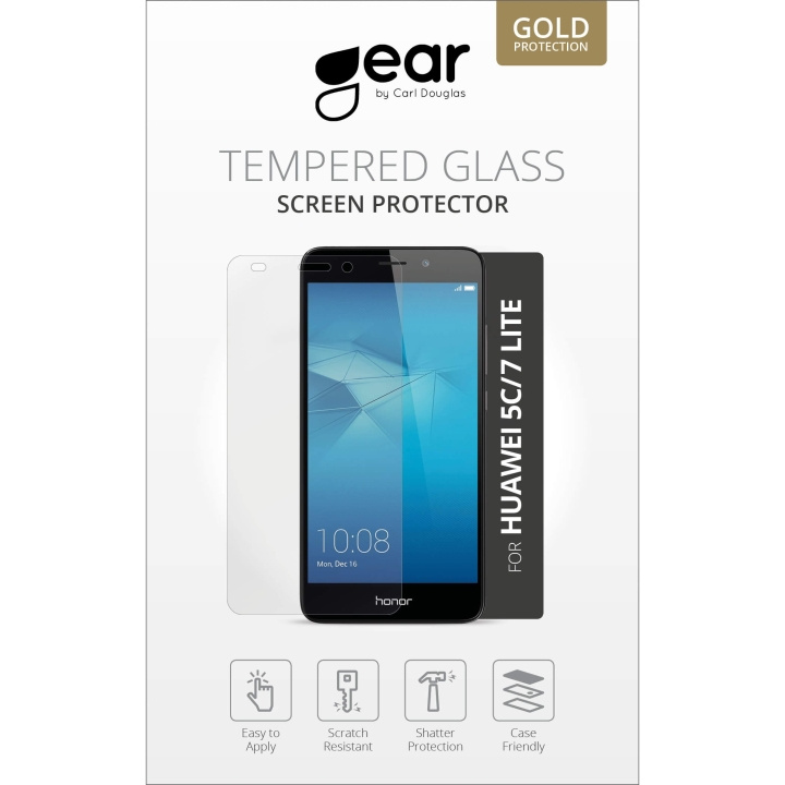 GEAR Herdet Glass 2.5D Huawei Honor 5C/7 Lite i gruppen SMARTTELEFON & NETTBRETT / Mobilbeskyttelse / Huawei hos TP E-commerce Nordic AB (C12370)