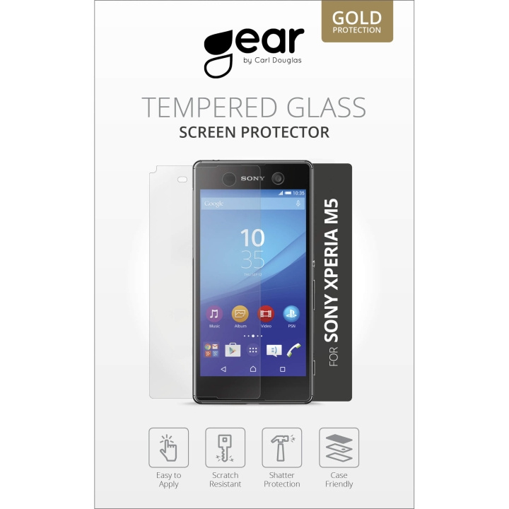 GEAR Herdet Glass 2.5D Sony Xperia M5 i gruppen SMARTTELEFON & NETTBRETT / Mobilbeskyttelse / Sony hos TP E-commerce Nordic AB (C12376)