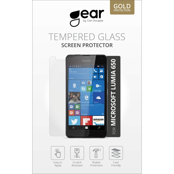 GEAR Herdet Glass 2.5D Lumia 650 i gruppen SMARTTELEFON & NETTBRETT / Mobilbeskyttelse / Nokia/Microsoft hos TP E-commerce Nordic AB (C12378)