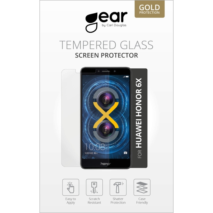 GEAR Herdet Glass 2.5D Huawei Honor 6X i gruppen SMARTTELEFON & NETTBRETT / Mobilbeskyttelse / Huawei hos TP E-commerce Nordic AB (C12382)