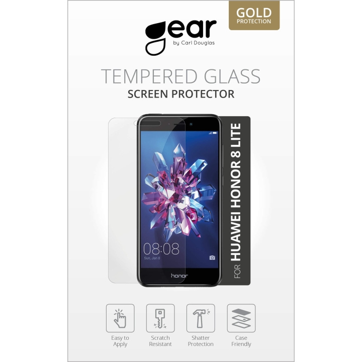 GEAR Herdet Glass 2.5D Huawei Honor 8 Lite i gruppen SMARTTELEFON & NETTBRETT / Mobilbeskyttelse / Huawei hos TP E-commerce Nordic AB (C12384)