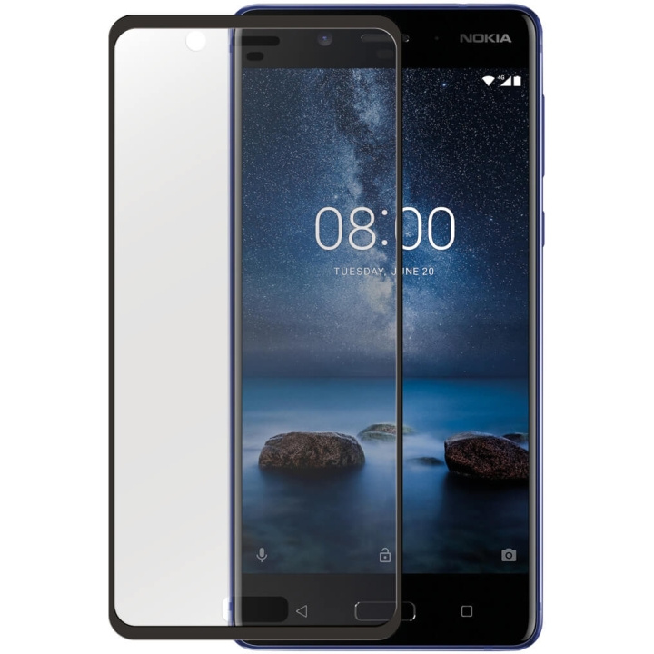 Gear Härdat Glas 3D Full Cover Transp. Nokia 8 i gruppen SMARTTELEFON & NETTBRETT / Mobilbeskyttelse / Nokia/Microsoft hos TP E-commerce Nordic AB (C12397)