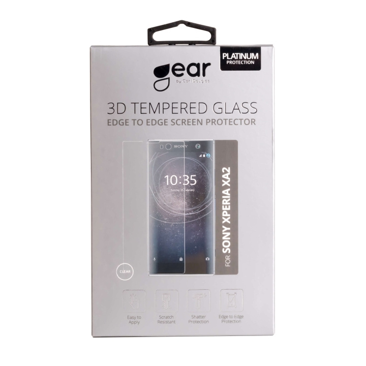 GEAR Herdet Glass 3D Full Cover Transp. Sony Xperia XA2 (SM12) i gruppen SMARTTELEFON & NETTBRETT / Mobilbeskyttelse / Sony hos TP E-commerce Nordic AB (C12401)