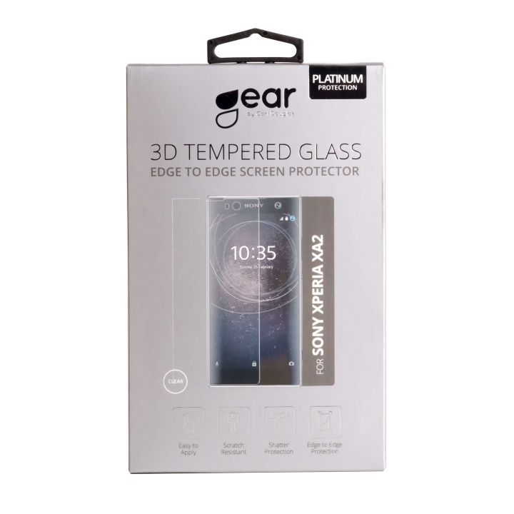 Gear Härdat Glas 3D Full Cover Transp. Sony Xperia XA2 (SM12 i gruppen SMARTTELEFON & NETTBRETT / Mobilbeskyttelse / Sony hos TP E-commerce Nordic AB (C12401)