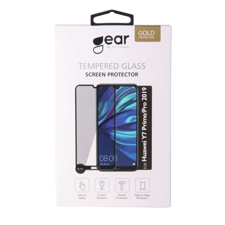 GEAR Herdet Glass 3D Full Cover Svart Huawei Y7 Prime/Pro 2019 i gruppen SMARTTELEFON & NETTBRETT / Mobilbeskyttelse / Huawei hos TP E-commerce Nordic AB (C12412)