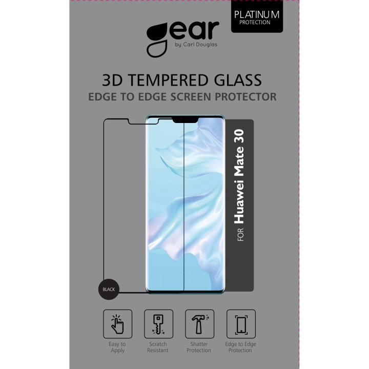 GEAR Herdet Glass 3D Full Cover Svart Huawei Mate 30 i gruppen SMARTTELEFON & NETTBRETT / Mobilbeskyttelse / Huawei hos TP E-commerce Nordic AB (C12430)