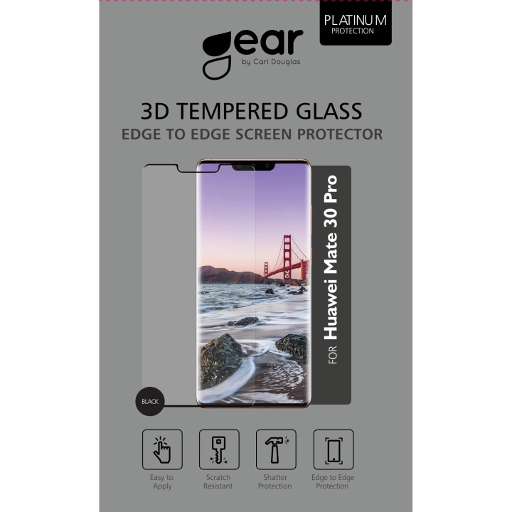 GEAR Herdet Glass 3D Full Cover Svart Huawei Mate 30 Lite i gruppen SMARTTELEFON & NETTBRETT / Mobilbeskyttelse / Huawei hos TP E-commerce Nordic AB (C12431)