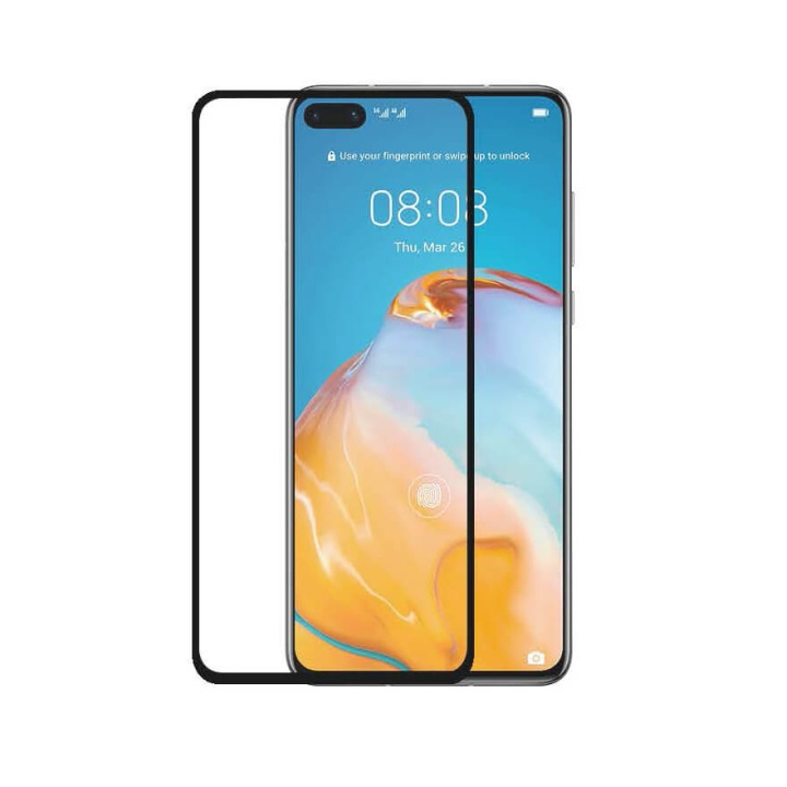 GEAR Herdet Glass 3D Full Cover Black Huawei P40 i gruppen SMARTTELEFON & NETTBRETT / Mobilbeskyttelse / Huawei hos TP E-commerce Nordic AB (C12440)