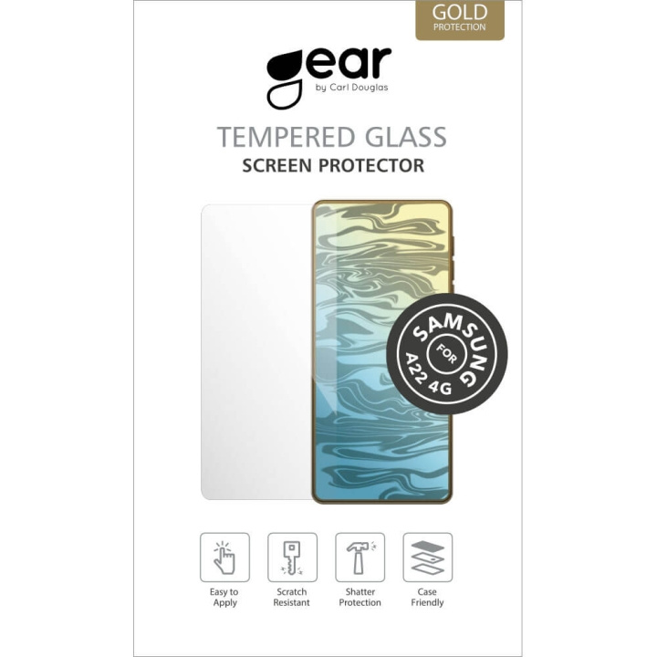 Gear Härdat Glas 2.5D Samsung A22 4G i gruppen SMARTTELEFON & NETTBRETT / Mobilbeskyttelse / Samsung hos TP E-commerce Nordic AB (C12449)