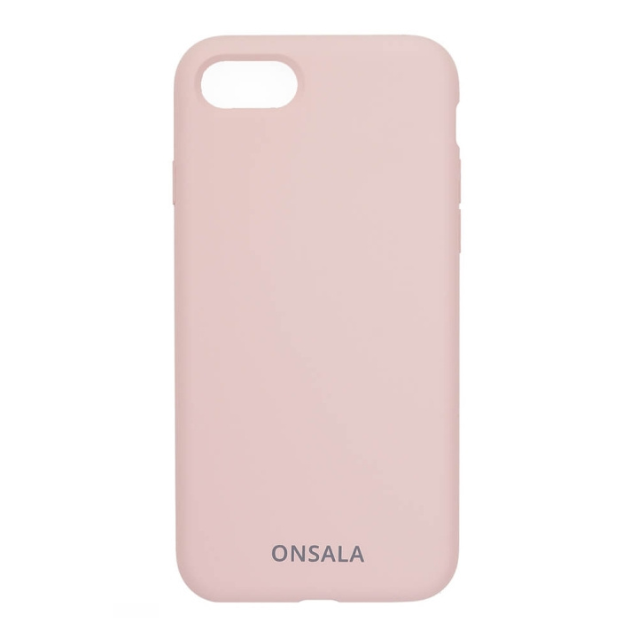 ONSALA Mobildeksel Silikon Sand Pink - iPhone 6/7/8/SE i gruppen SMARTTELEFON & NETTBRETT / Mobilbeskyttelse / Apple / iPhone 8 / Deksel hos TP E-commerce Nordic AB (C12587)