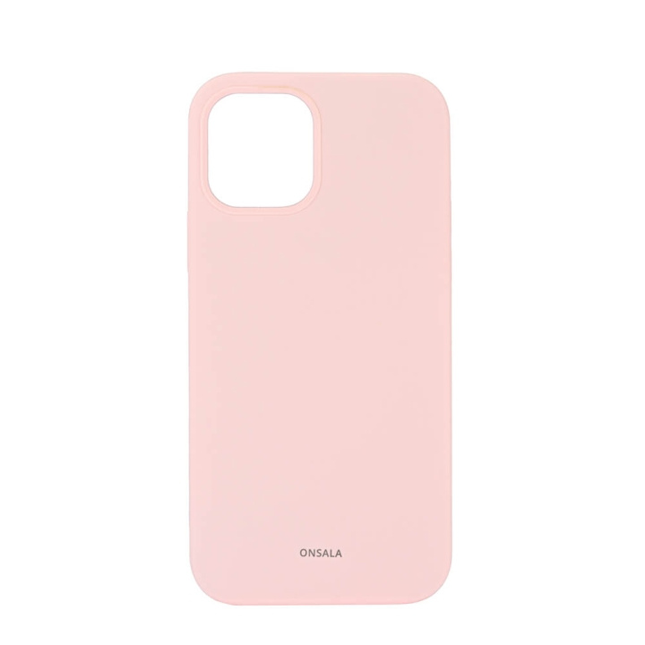 ONSALA Mobildeksel Silikon Chalk Pink - iPhone 12 / 12 Pro i gruppen SMARTTELEFON & NETTBRETT / Mobilbeskyttelse / Apple / iPhone 12 / Deksel hos TP E-commerce Nordic AB (C12601)