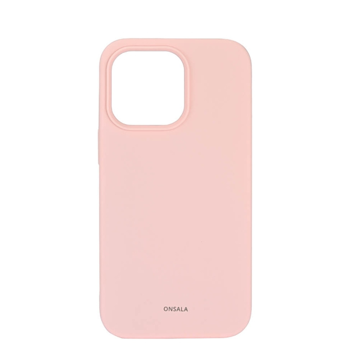 ONSALA Mobildeksel Silikon Chalk Pink - iPhone 13 Pro i gruppen SMARTTELEFON & NETTBRETT / Mobilbeskyttelse / Apple / iPhone 13 Pro / Deksel hos TP E-commerce Nordic AB (C12605)