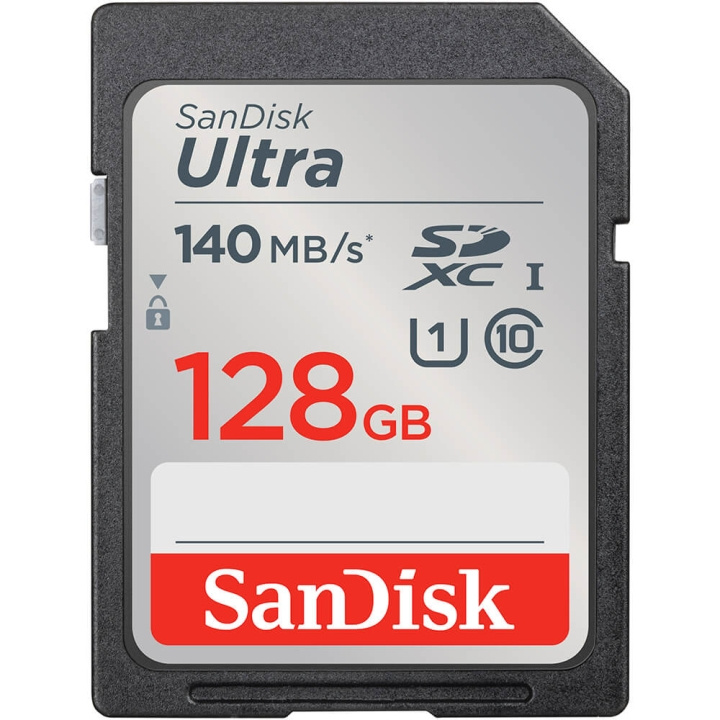 SanDisk Minnekort SDXC Ultra 128GB 140MB/s i gruppen Elektronikk / Lagringsmedia / Minnekort / SD/SDHC/SDXC hos TP E-commerce Nordic AB (C12626)