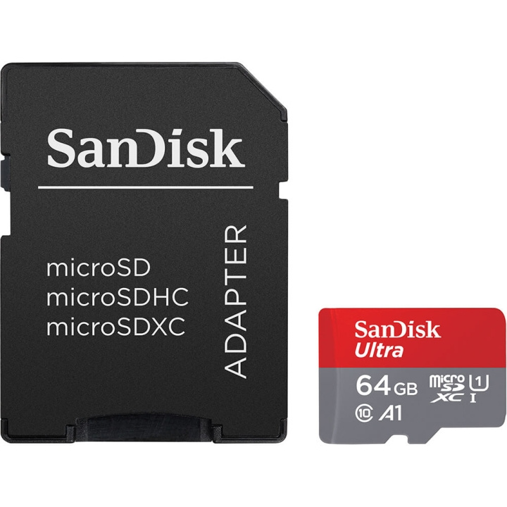 SanDisk MicroSDXC Mobil Ultra 64GB 140MB/s UHS-I Adapt i gruppen Elektronikk / Lagringsmedia / Minnekort / MicroSD/HC/XC hos TP E-commerce Nordic AB (C12627)