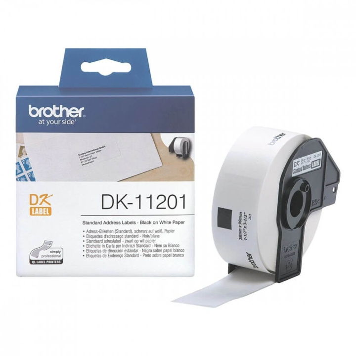 Brother Etiketter DK11201 29x90mm Svart på Hvit i gruppen Datautstyr / Skrivere og tilbehør / Blekk og toner / Blekkpatroner / Brother hos TP E-commerce Nordic AB (C12635)