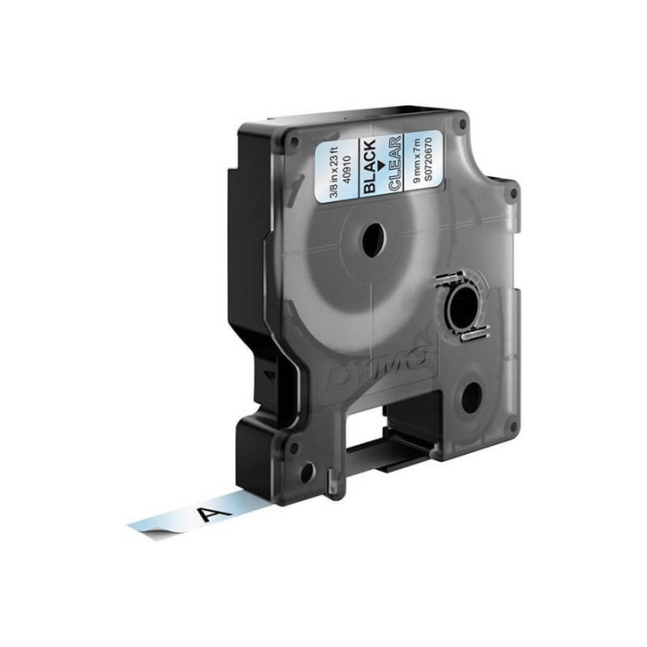 DYMO Färgband S0720670 40910 9mm Svart på Transparent i gruppen Datautstyr / Skrivere og tilbehør / Skrivere / Merkemaskiner og tilbehør / Tape hos TP E-commerce Nordic AB (C12689)