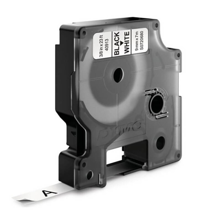 DYMO Färgband S0720680 40913 9mm Svart på Vit i gruppen Datautstyr / Skrivere og tilbehør / Skrivere / Merkemaskiner og tilbehør / Tape hos TP E-commerce Nordic AB (C12690)