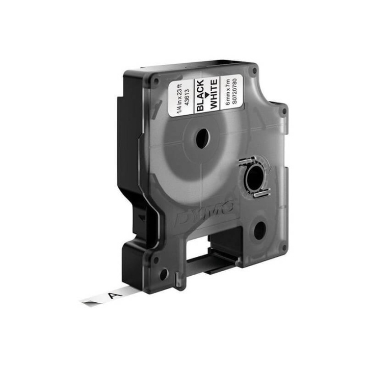 DYMO Färgband S0720780 43613 6mm Svart på Vit i gruppen Datautstyr / Skrivere og tilbehør / Skrivere / Merkemaskiner og tilbehør / Tape hos TP E-commerce Nordic AB (C12693)