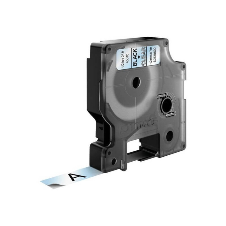 DYMO Färgband S0720500 45010 12mm Svart på Transparent i gruppen Datautstyr / Skrivere og tilbehør / Skrivere / Merkemaskiner og tilbehør / Tape hos TP E-commerce Nordic AB (C12694)