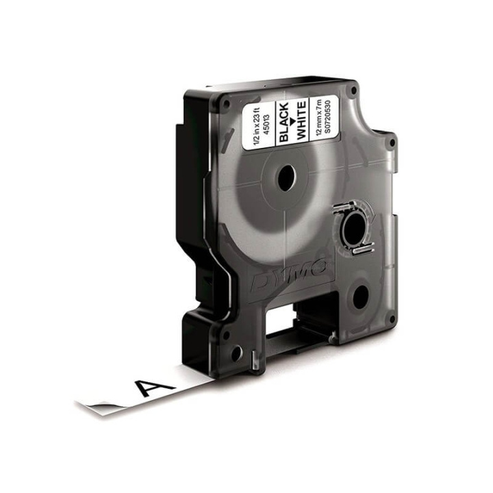 DYMO Färgband S0720530 45013 12mm Svart på Vit i gruppen Datautstyr / Skrivere og tilbehør / Skrivere / Merkemaskiner og tilbehør / Tape hos TP E-commerce Nordic AB (C12695)