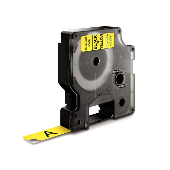 DYMO Färgband S0720580 45018 12mm Svart på Gul i gruppen Datautstyr / Skrivere og tilbehør / Skrivere / Merkemaskiner og tilbehør / Tape hos TP E-commerce Nordic AB (C12700)